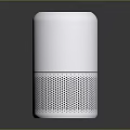 White Modern Air Purifier with Top Display Panel Grille Bottom and Sleek Design