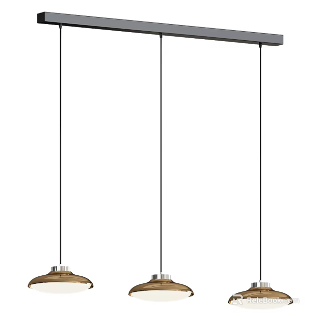 Contemporary Chandelier With Metal Chain And Glass Globe Shade For Modern Dining Area 3d model 