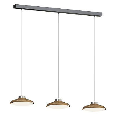 Contemporary Chandelier With Metal Chain And Glass Globe Shade For Modern Dining Area 3d model