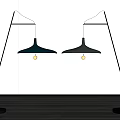 Modern Minimalist Floor Lamps Blue And White Conical Shades With Metal Base And Pole