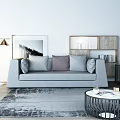 modern double sofa 3d model