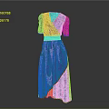 Elegant Purple V Neck Long Dress With Puffed Sleeves And Cinched Waist