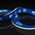 Industrial Equipment Blue Flexible Illuminated Strip With Ring Shape And Icon Markers