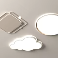 Modern Square Round Cloud Shaped Ceiling Lights Simple Design 3d model
