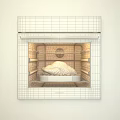 Modern Built in Kitchen Oven With Digital Display Cooking Roast Turkey