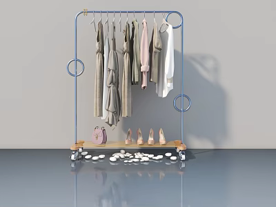 Modern Wooden Swing Door Design For Home Interior With Stylish Frame And Glass Panel 3d model