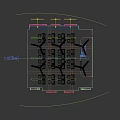 School Classroom Bright Interior With Neat Desks Chairs Whiteboard Projection Screen Ceiling Fans And Windows