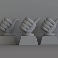 Three Golden Silver and Crystal Trophies with Black Bases and Engraved Team Recognition Text