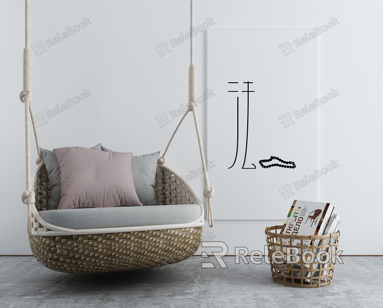 Modern Hanging Chair Bamboo Hanging Chair Sofa model