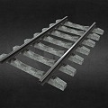 modern railway track train route train track railway parts 3d model