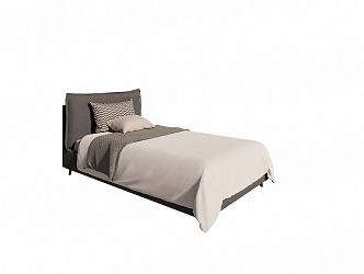 Modern Single Bed 3d model