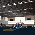 modern basketball stadium 3d model