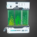 Advanced Agricultural Indoor Growing System With Green Plants White Design And Control Panel