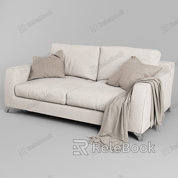 Modern Two-Person Sofa Cloth Sofa model