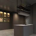 Modern Wine Cellar Interior Design With Wooden Shelves Wine Bottles And Hanging Glasses