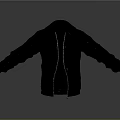 Black Leather Jacket Classic Style With Front Zipper For Casual Wear