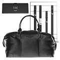 Elegant Men's Leather Bags Display With Showcase Counter And Accessories