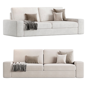 Modern double sofa 3d model