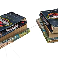 Stacked Jurassic Park Books Classic Book Collection