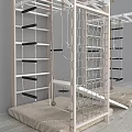 Kids Play Area with Climbing Net Slide Ladder and Ring for Children Fun