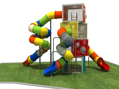 Outdoor amusement equipment children's toys unpowered non-standard products 3d model