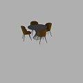 Modern Dining Table With Spiral Metal Base And Yellow Velvet Chairs Set