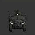 Green Military Armored Tank With Top Mounted Equipment Antennas And Number 72