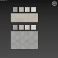 Modern Terrazzo Components with Grey Beige White Speckled Surfaces for Interior Design 3d model