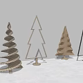 Modern Artistic Floor Lamps Featuring Spiral Triangular Layered and Geometric Wooden Metal Designs