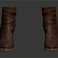 Classic Brown Leather Boots With Side Zipper Design And Lightweight Sole