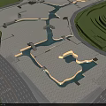 Ancient Architecture Complex With Traditional Roofs Rivers Bridges And Green Surroundings