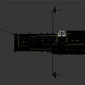 Metallic Cylindrical Spacecraft Module With Solar Panels Antenna And Structural Panels