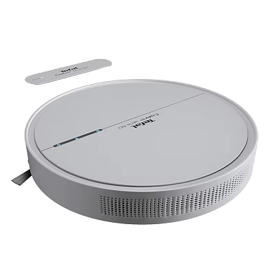 ILIFE White Circular Robotic Vacuum Cleaner With Automatic Cleaning And Charging Dock 3d model