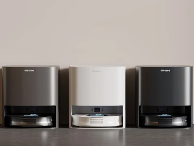 Dyson Air Purifiers in Dark Gray White and Black Modern Design 3d model