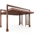 outdoor gazebo outdoor pavilion gazebo building wooden shed awning 3d model