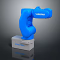 Blue YASKAWA Industrial Robotic Arm With ROBOTMAX Base And Mechanical Structure 3d model