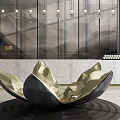 Modern Front Desk Sales Office Reception Front Office Front Desk 3d model