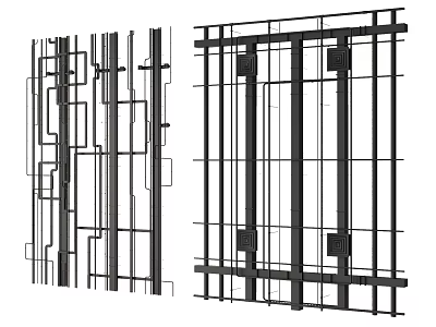 Industrial Pipeline System With Metal Pipe Frame Structure And Complex Layout Design 3d model