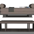 Modern Bed End Stool Bench Sofa Stool Long Sofa Fabric 3d model