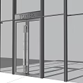 Modern Contemporary Tower Entrance With Glass Facade And Metal Door Design