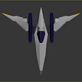 Futuristic Blue And White Spacecraft With Sleek Wings And Transparent Cockpit For Space Exploration