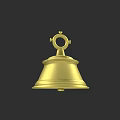 Golden Bell Shaped Clock With Elegant Design And Polished Golden Finish