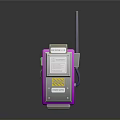 Pink Portable Electronic Device With Antenna Warning Label And Cable