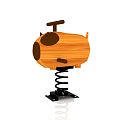 Modern Rocking Horse Wooden Rocking Horse 3d model