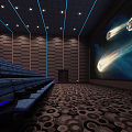 Modern Cinema Hall 3d model