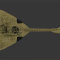 Artisan Crafted Wooden Balalaika with Hand Painted Art Using Fine Painting Tools