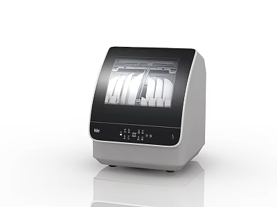 Efficient Modern Kitchen Dishwasher With Digital Control Panel And Compact Design 3d model