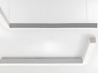 Modern Minimalist Chandelier Office Chandelier Art Chandelier Fashion Chandelier Long Strip Chandelier Sound Insulation Board Sound Absorbing Cotton Acoustic Noise Reduction Silent Chandelier Simple 3d model