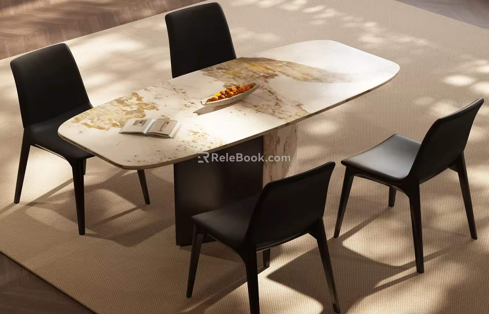 Modern Italian Dining Table and Chair Combination Italian Luxury Dining Table and Chair Combination Italian Dining Table and Chair Combination Modern Dining Table and Chair Combination 3d model