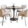 Modern leisure table and chair combination 3d model